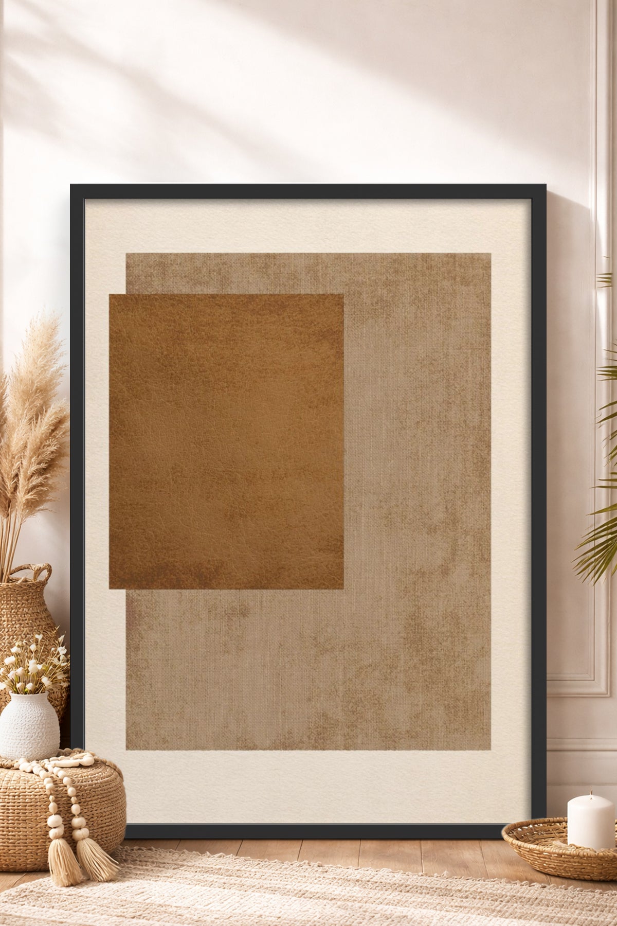 HOMEPACK Ahşap Çerçeveli Tablo Çerçeveli Poster Sanatsal Modern Duvar Dekoru BEK-8369