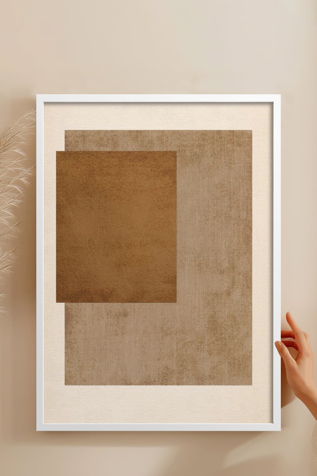 HOMEPACK Ahşap Çerçeveli Tablo Çerçeveli Poster Sanatsal Modern Duvar Dekoru BEK-8369