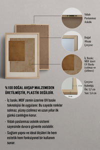 HOMEPACK Ahşap Çerçeveli Tablo Çerçeveli Poster Sanatsal Modern Duvar Dekoru BEK-8369