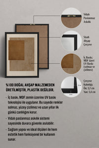 HOMEPACK Ahşap Çerçeveli Tablo Çerçeveli Poster Sanatsal Modern Duvar Dekoru BEK-8369