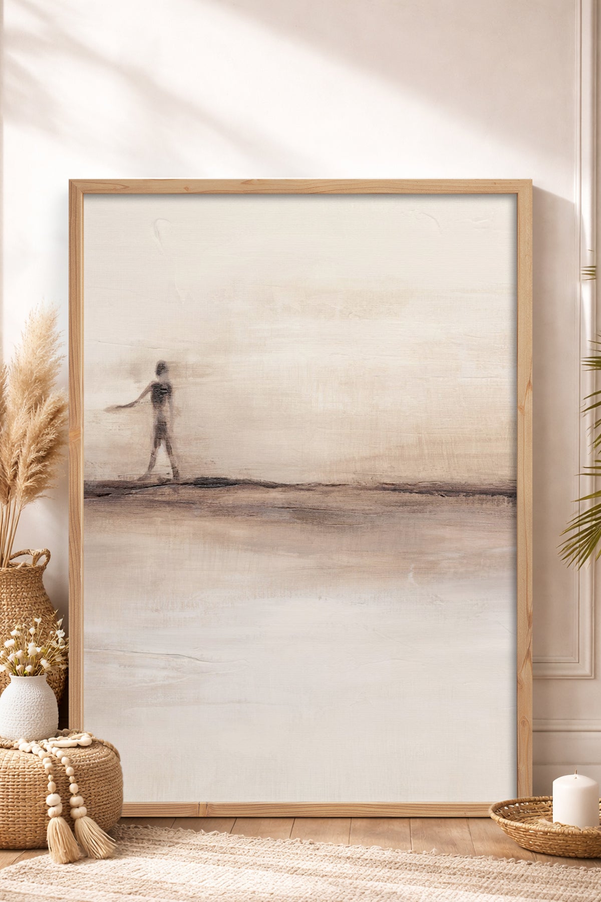 HOMEPACK Ahşap Çerçeveli Tablo Çerçeveli Poster Sanatsal Modern Duvar Dekoru BEK-8370