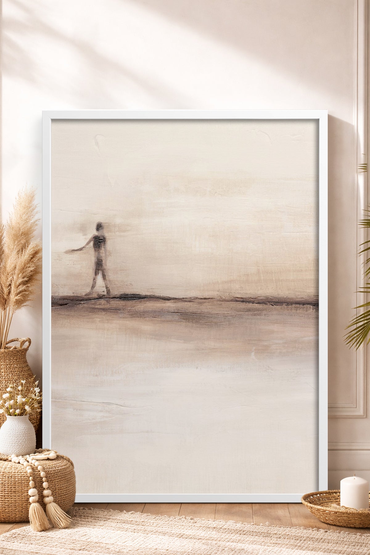 HOMEPACK Ahşap Çerçeveli Tablo Çerçeveli Poster Sanatsal Modern Duvar Dekoru BEK-8370