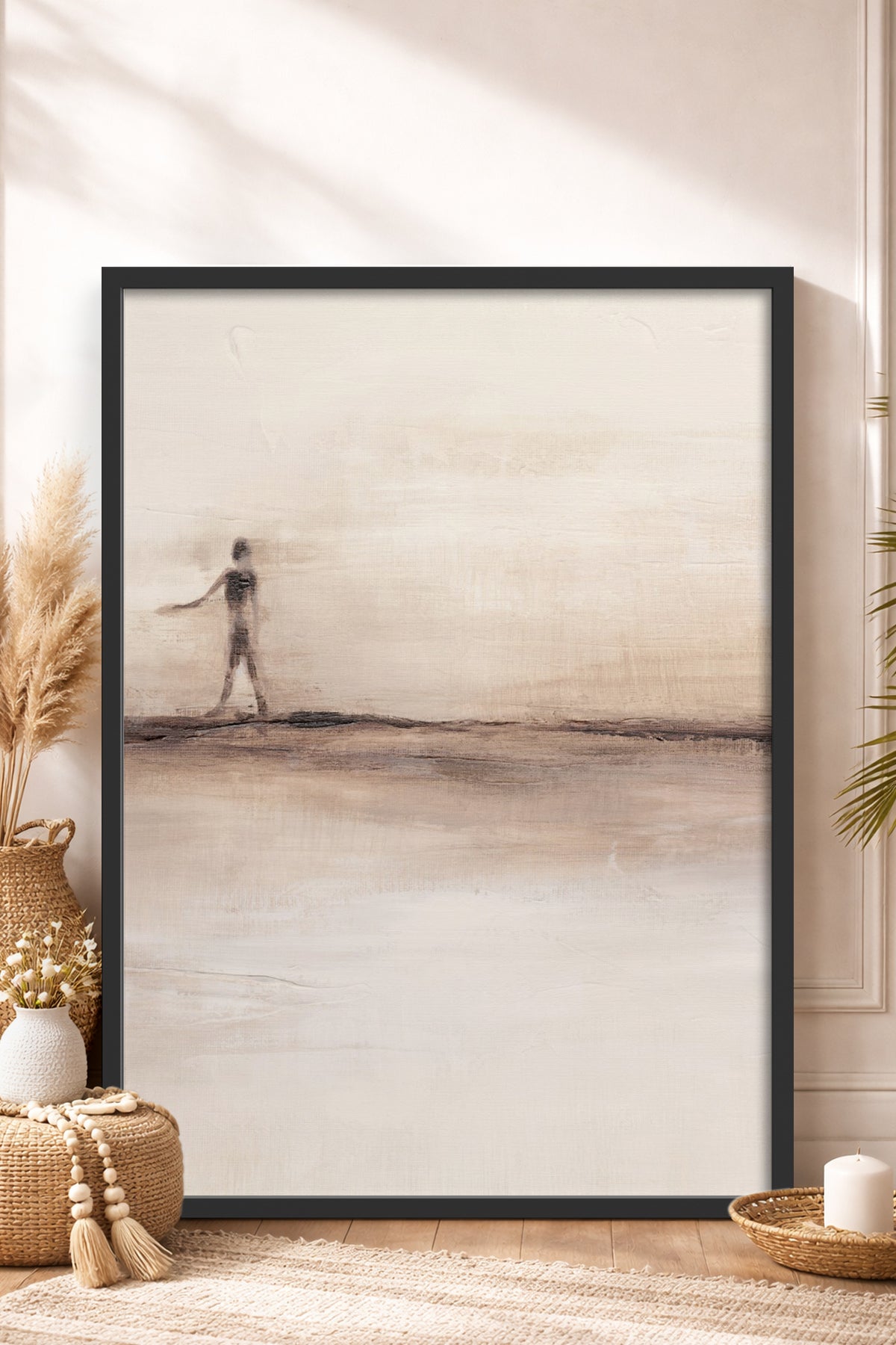 HOMEPACK Ahşap Çerçeveli Tablo Çerçeveli Poster Sanatsal Modern Duvar Dekoru BEK-8370