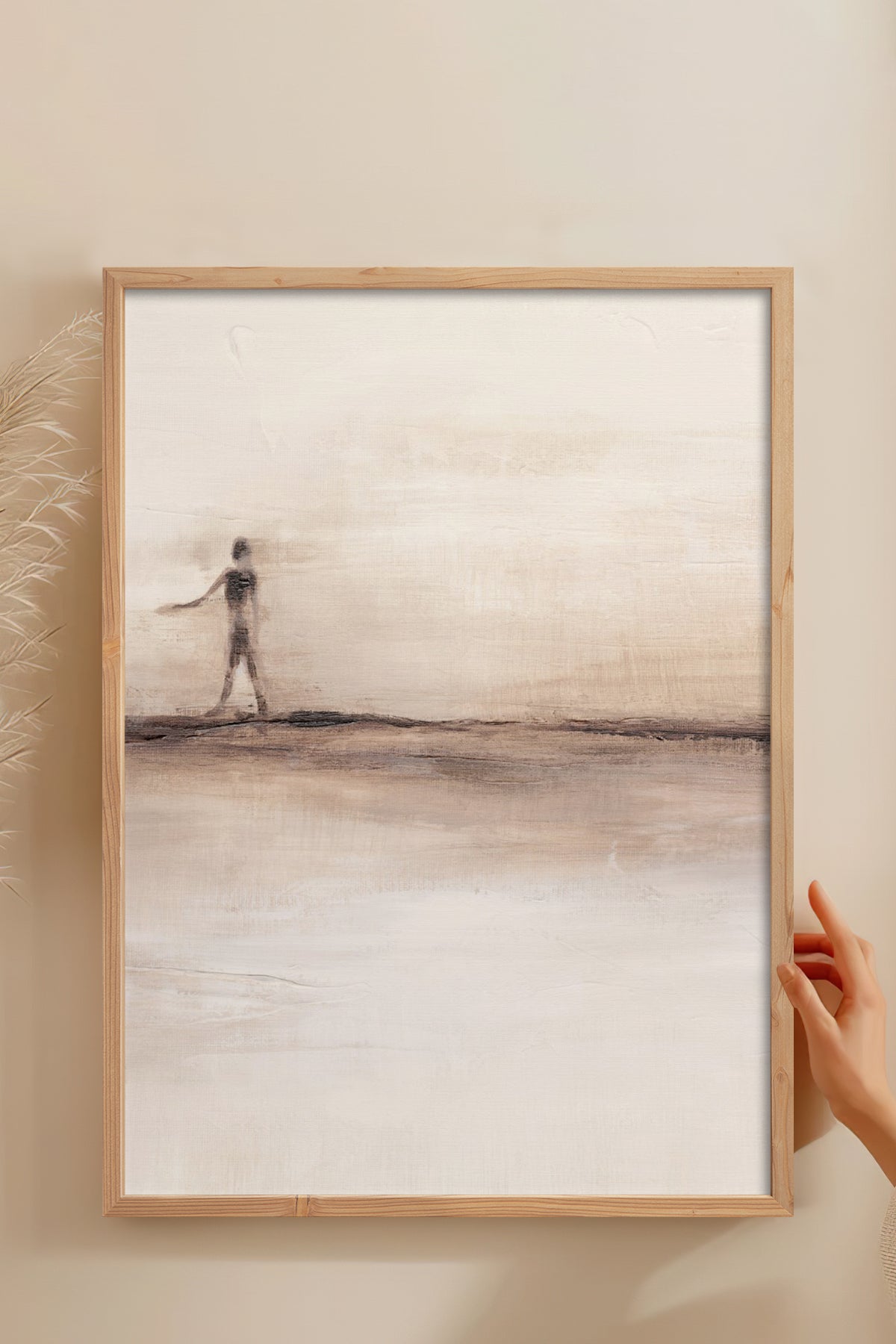 HOMEPACK Ahşap Çerçeveli Tablo Çerçeveli Poster Sanatsal Modern Duvar Dekoru BEK-8370