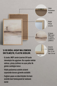 HOMEPACK Ahşap Çerçeveli Tablo Çerçeveli Poster Sanatsal Modern Duvar Dekoru BEK-8370