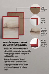 HOMEPACK Ahşap Çerçeveli Tablo Çerçeveli Poster Sanatsal Modern Duvar Dekoru BEK-8370
