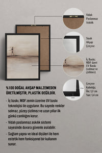 HOMEPACK Ahşap Çerçeveli Tablo Çerçeveli Poster Sanatsal Modern Duvar Dekoru BEK-8370