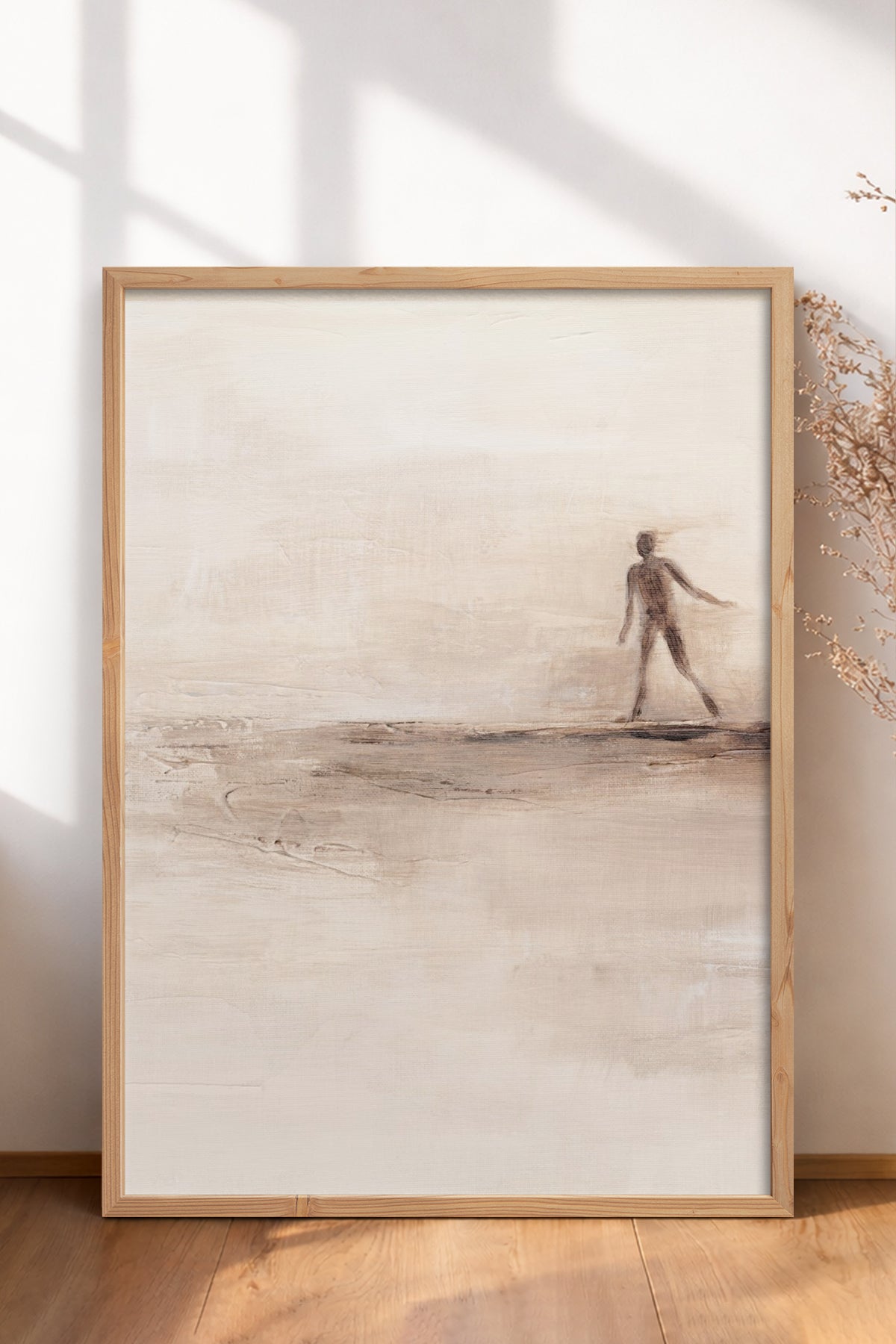HOMEPACK Ahşap Çerçeveli Tablo Çerçeveli Poster Sanatsal Modern Duvar Dekoru BEK-8371