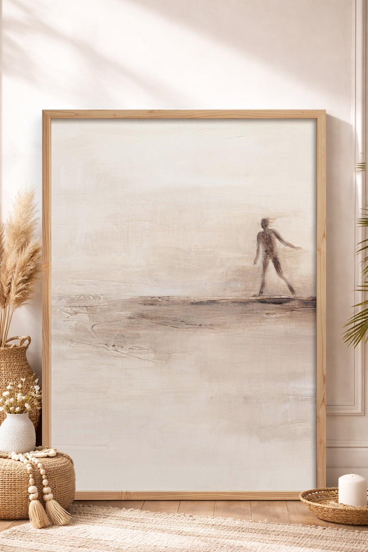 HOMEPACK Ahşap Çerçeveli Tablo Çerçeveli Poster Sanatsal Modern Duvar Dekoru BEK-8371