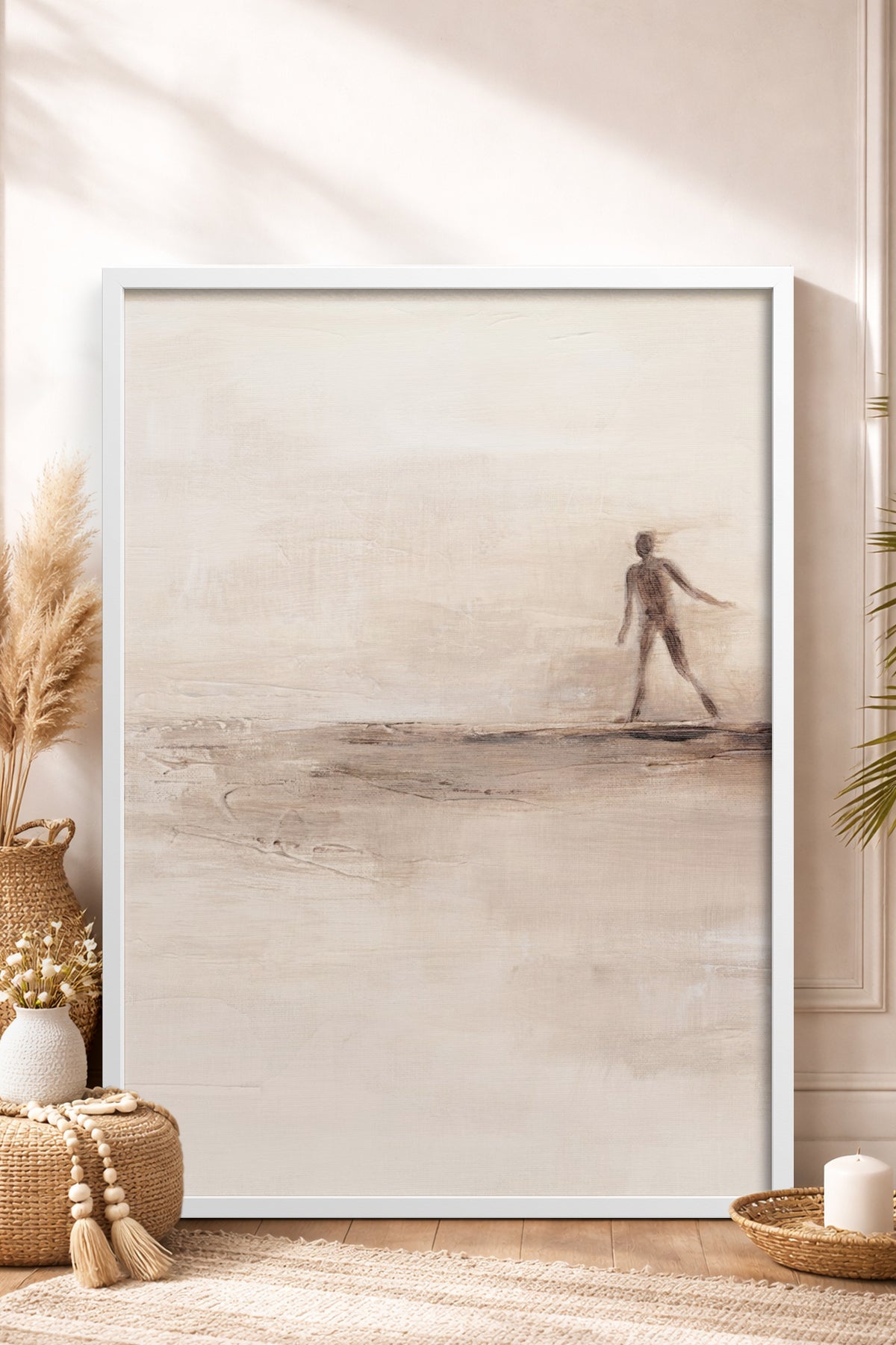 HOMEPACK Ahşap Çerçeveli Tablo Çerçeveli Poster Sanatsal Modern Duvar Dekoru BEK-8371