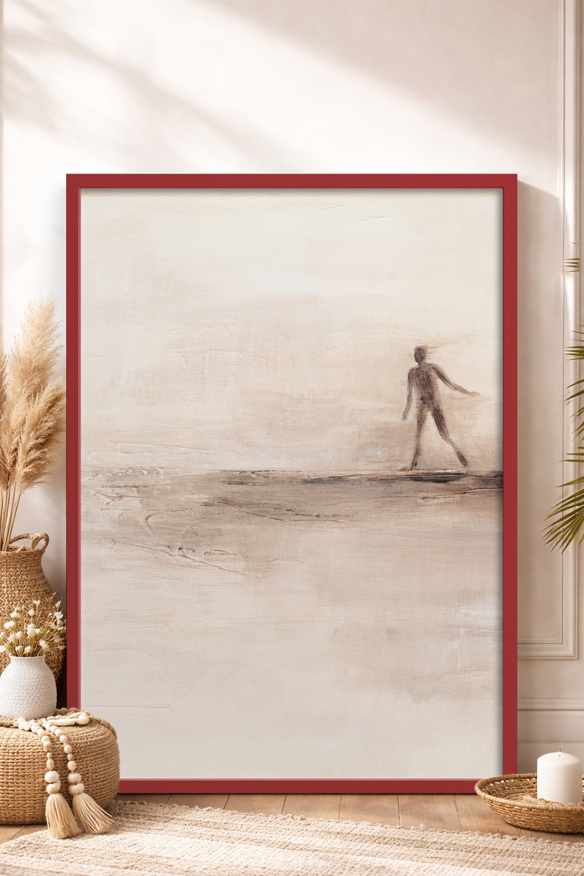 HOMEPACK Ahşap Çerçeveli Tablo Çerçeveli Poster Sanatsal Modern Duvar Dekoru BEK-8371