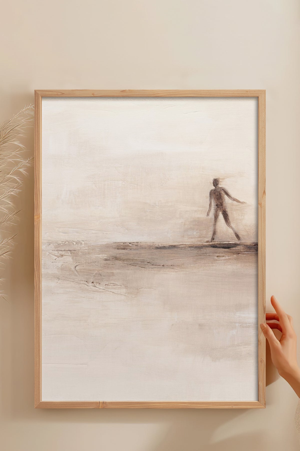 HOMEPACK Ahşap Çerçeveli Tablo Çerçeveli Poster Sanatsal Modern Duvar Dekoru BEK-8371
