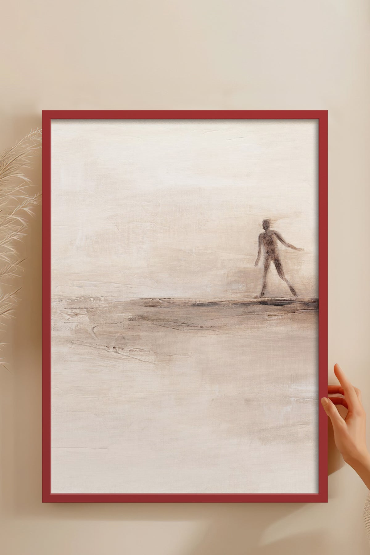 HOMEPACK Ahşap Çerçeveli Tablo Çerçeveli Poster Sanatsal Modern Duvar Dekoru BEK-8371