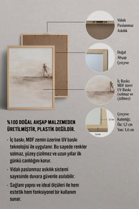 HOMEPACK Ahşap Çerçeveli Tablo Çerçeveli Poster Sanatsal Modern Duvar Dekoru BEK-8371
