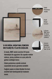 HOMEPACK Ahşap Çerçeveli Tablo Çerçeveli Poster Sanatsal Modern Duvar Dekoru BEK-8371