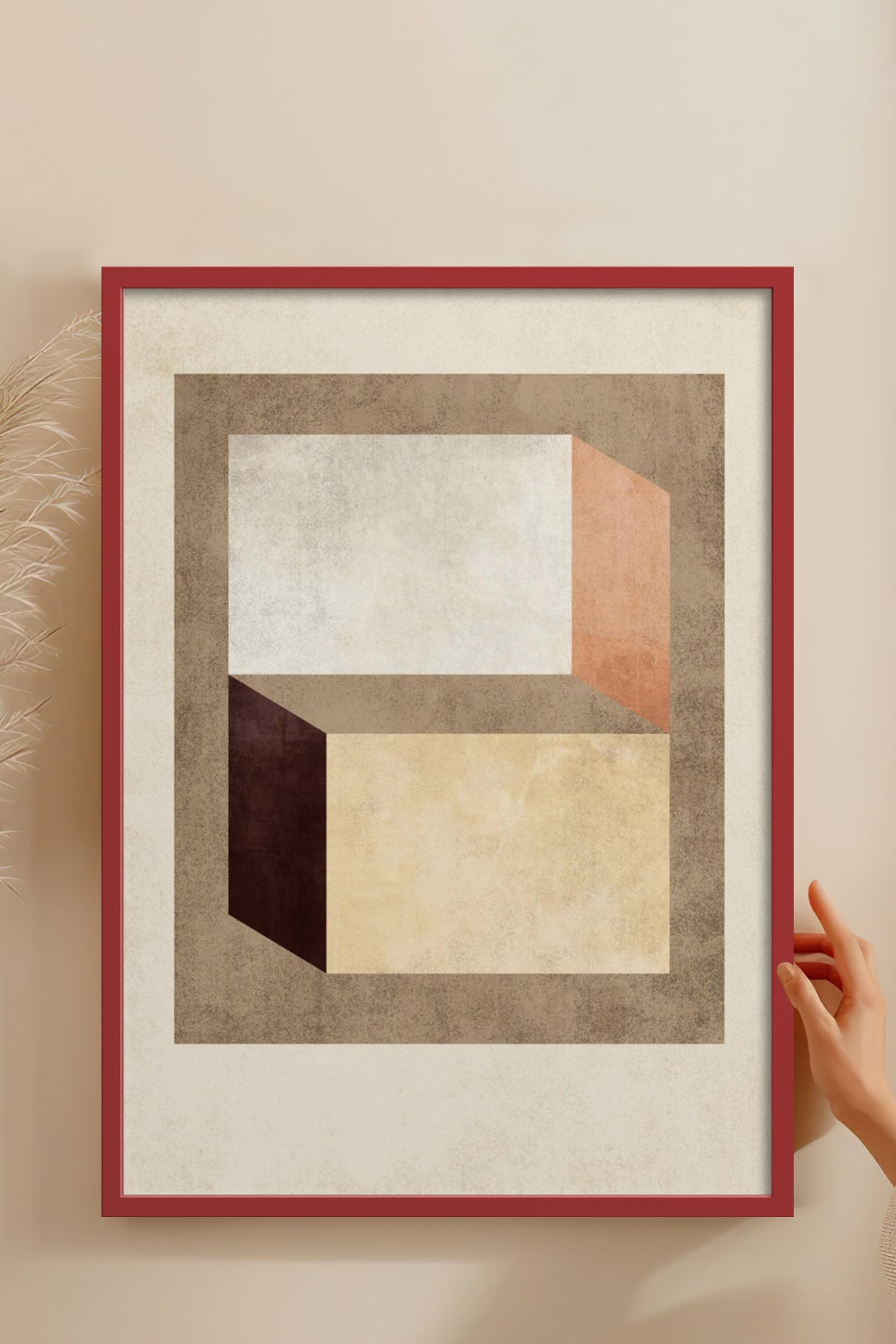 HOMEPACK Ahşap Çerçeveli Tablo Çerçeveli Poster Sanatsal Modern Duvar Dekoru BEK-8372