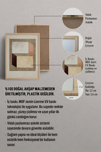 HOMEPACK Ahşap Çerçeveli Tablo Çerçeveli Poster Sanatsal Modern Duvar Dekoru BEK-8372