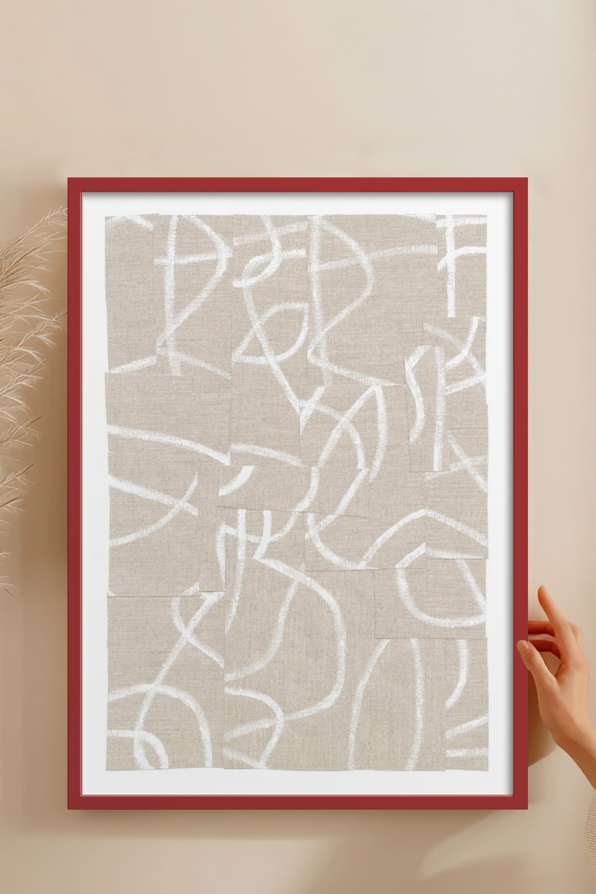 HOMEPACK Ahşap Çerçeveli Tablo Çerçeveli Poster Sanatsal Modern Duvar Dekoru BEK-8373