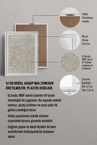 HOMEPACK Ahşap Çerçeveli Tablo Çerçeveli Poster Sanatsal Modern Duvar Dekoru BEK-8373