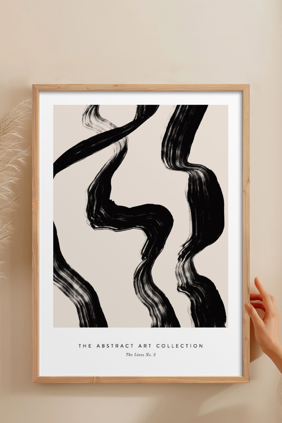 HOMEPACK Ahşap Çerçeveli Tablo Çerçeveli Poster Sanatsal Modern Duvar Dekoru BEK-8374