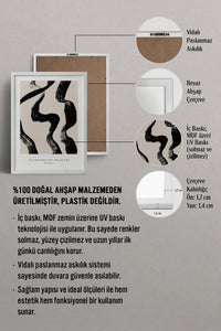 HOMEPACK Ahşap Çerçeveli Tablo Çerçeveli Poster Sanatsal Modern Duvar Dekoru BEK-8374