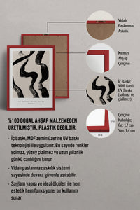 HOMEPACK Ahşap Çerçeveli Tablo Çerçeveli Poster Sanatsal Modern Duvar Dekoru BEK-8374