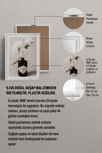 HOMEPACK Ahşap Çerçeveli Tablo Çerçeveli Poster Sanatsal Modern Duvar Dekoru BEK-8375