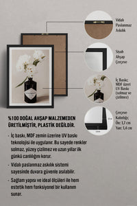 HOMEPACK Ahşap Çerçeveli Tablo Çerçeveli Poster Sanatsal Modern Duvar Dekoru BEK-8375