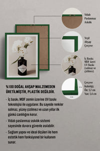 HOMEPACK Ahşap Çerçeveli Tablo Çerçeveli Poster Sanatsal Modern Duvar Dekoru BEK-8375