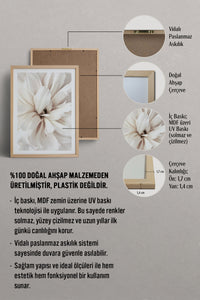 HOMEPACK Ahşap Çerçeveli Tablo Çerçeveli Poster Sanatsal Modern Duvar Dekoru BEK-8376