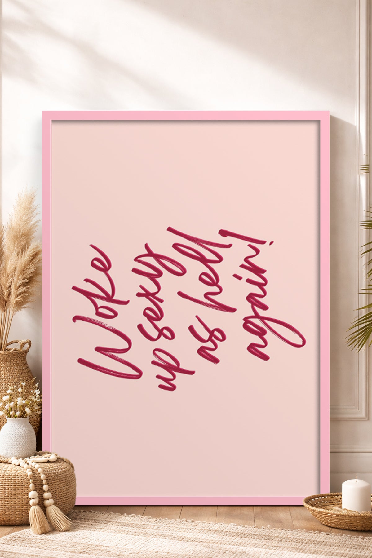HOMEPACK Ahşap Çerçeveli Tablo Çerçeveli Poster Sanatsal Modern Duvar Dekoru BEK-8377