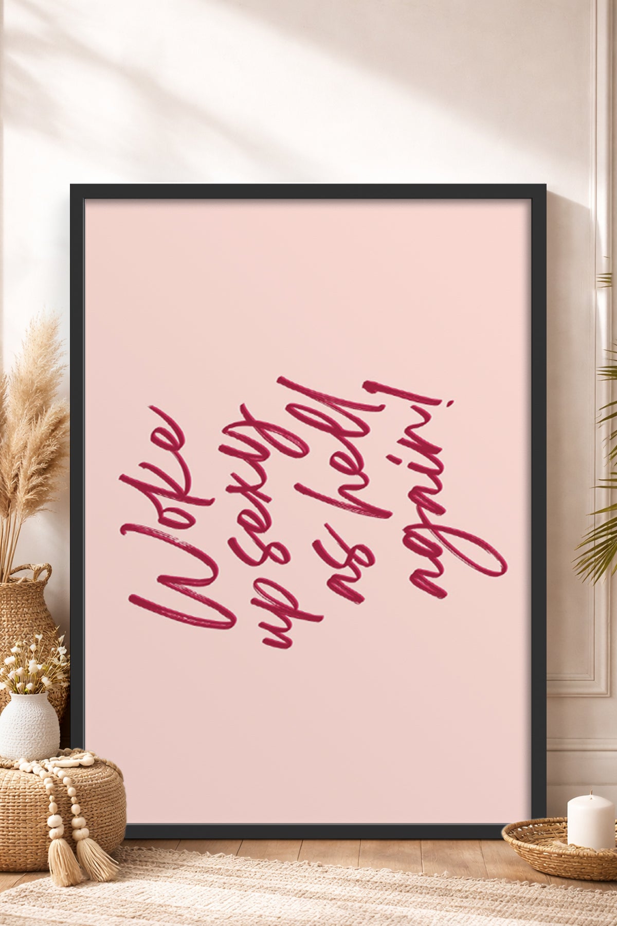 HOMEPACK Ahşap Çerçeveli Tablo Çerçeveli Poster Sanatsal Modern Duvar Dekoru BEK-8377