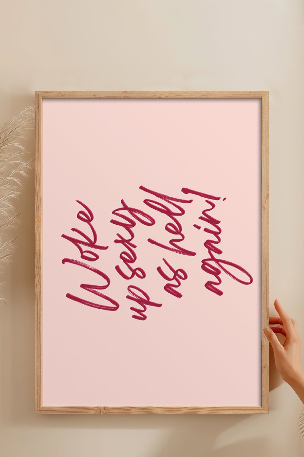 HOMEPACK Ahşap Çerçeveli Tablo Çerçeveli Poster Sanatsal Modern Duvar Dekoru BEK-8377