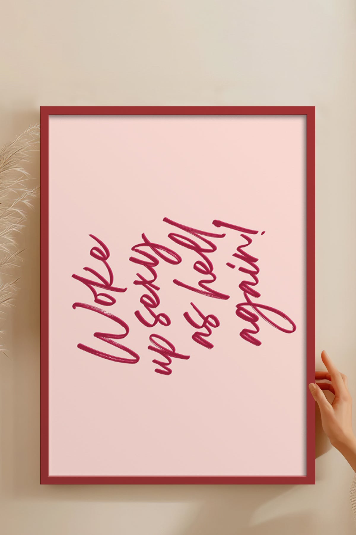 HOMEPACK Ahşap Çerçeveli Tablo Çerçeveli Poster Sanatsal Modern Duvar Dekoru BEK-8377