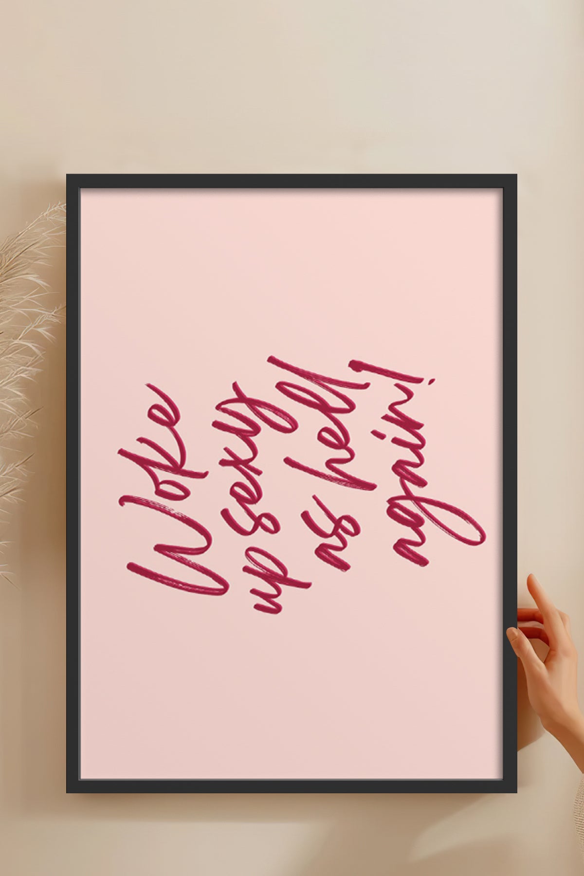 HOMEPACK Ahşap Çerçeveli Tablo Çerçeveli Poster Sanatsal Modern Duvar Dekoru BEK-8377