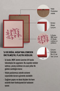 HOMEPACK Ahşap Çerçeveli Tablo Çerçeveli Poster Sanatsal Modern Duvar Dekoru BEK-8377