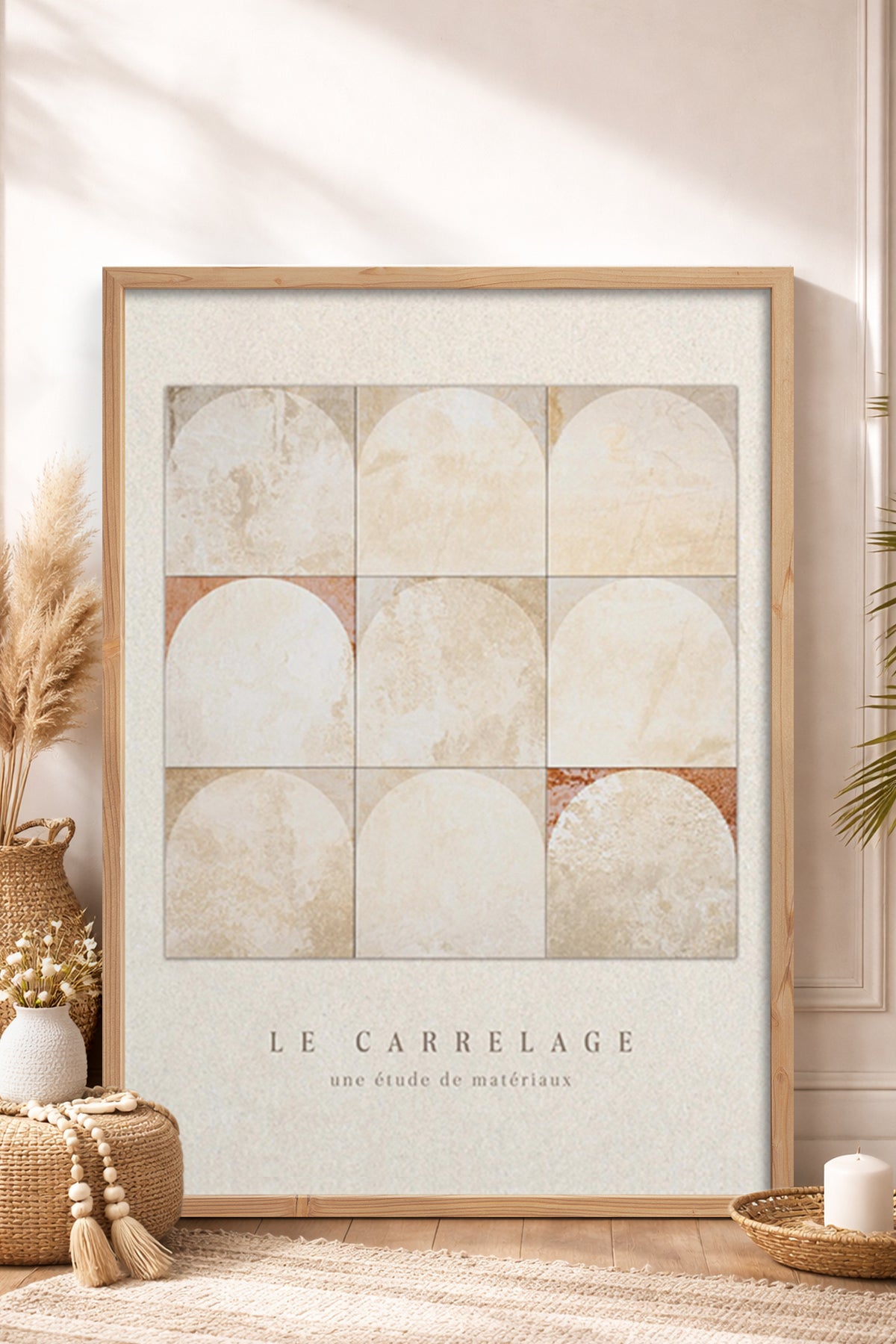 HOMEPACK Ahşap Çerçeveli Tablo Çerçeveli Poster Sanatsal Modern Duvar Dekoru BEK-8378