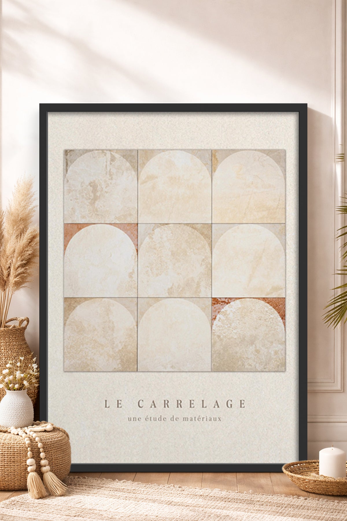 HOMEPACK Ahşap Çerçeveli Tablo Çerçeveli Poster Sanatsal Modern Duvar Dekoru BEK-8378