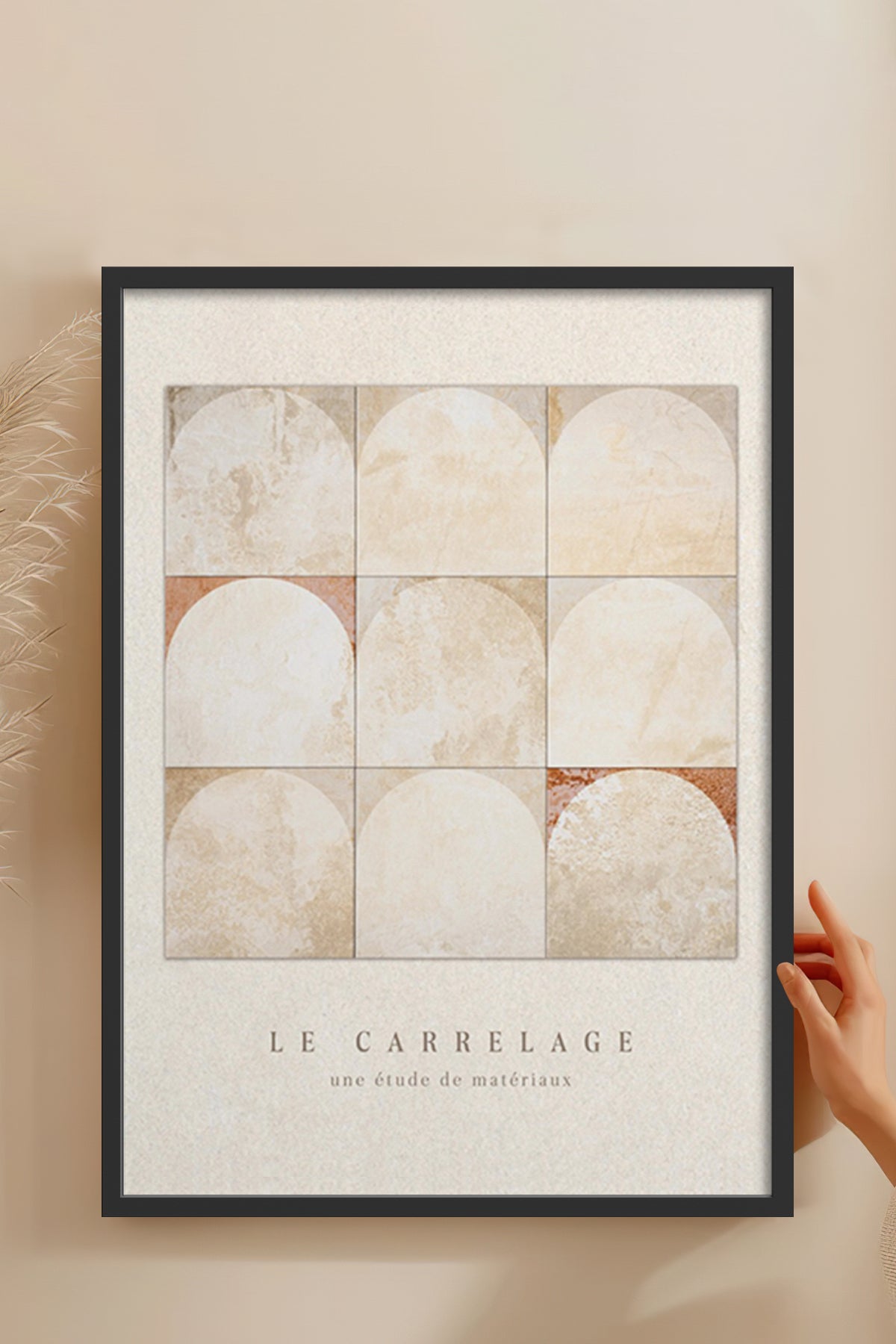 HOMEPACK Ahşap Çerçeveli Tablo Çerçeveli Poster Sanatsal Modern Duvar Dekoru BEK-8378