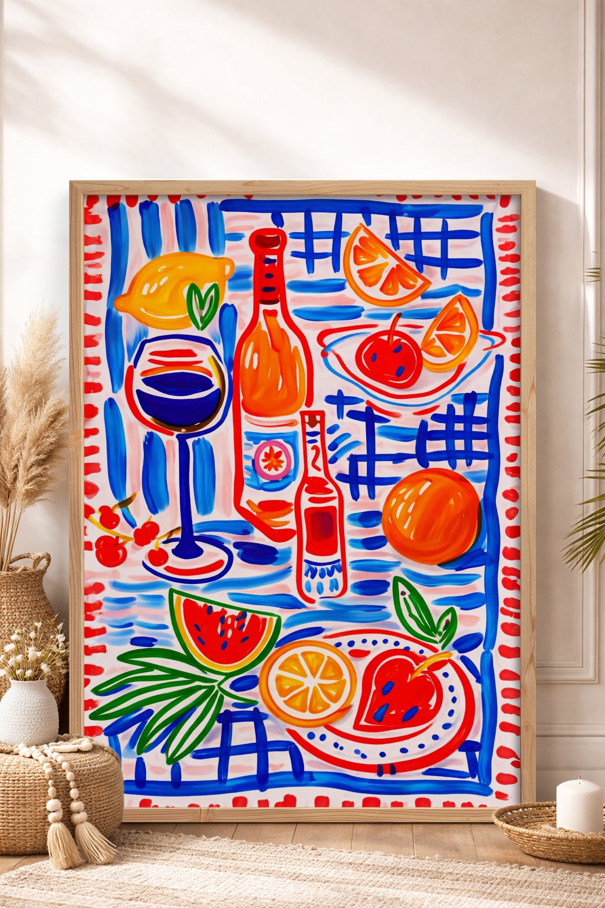 HOMEPACK Ahşap Çerçeveli Tablo Çerçeveli Poster Sanatsal Modern Duvar Dekoru BEK-8379