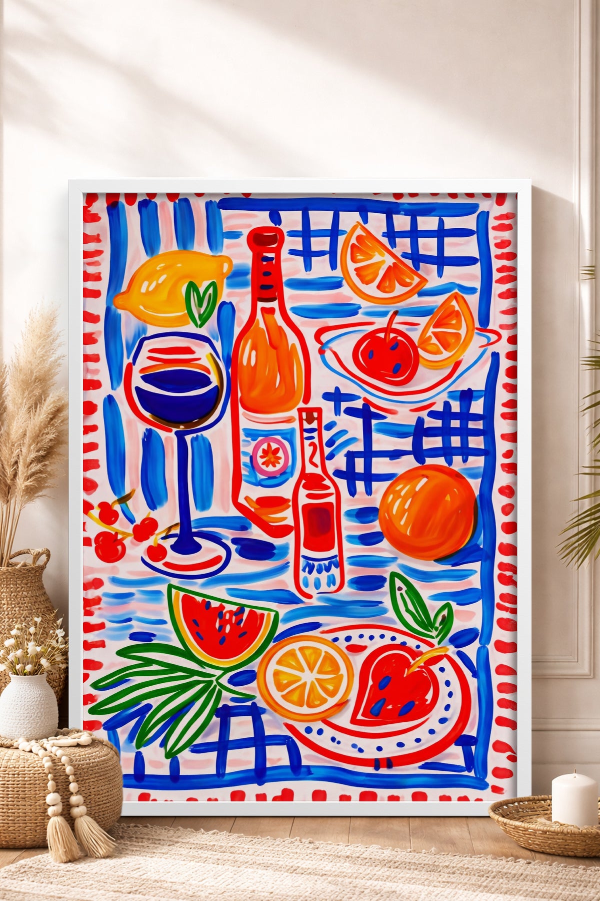 HOMEPACK Ahşap Çerçeveli Tablo Çerçeveli Poster Sanatsal Modern Duvar Dekoru BEK-8379