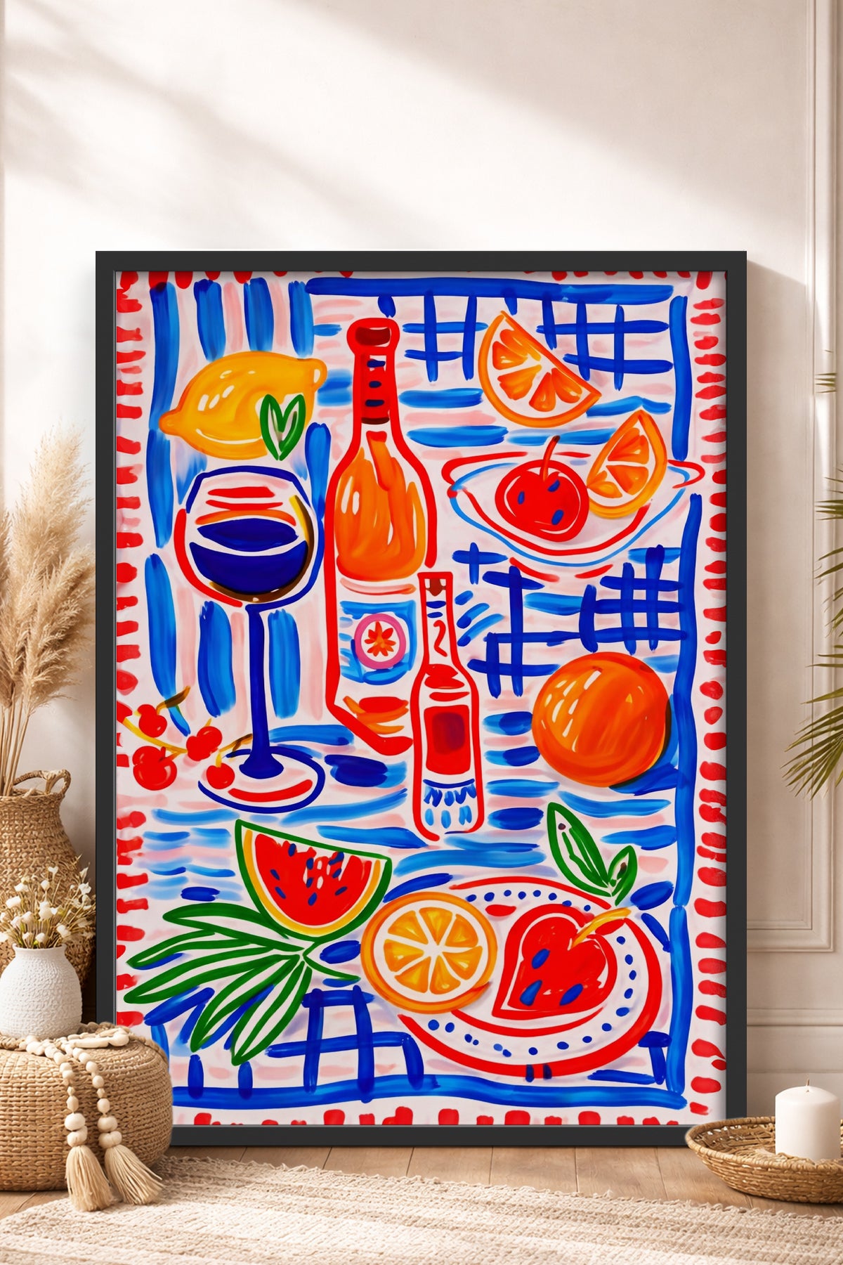 HOMEPACK Ahşap Çerçeveli Tablo Çerçeveli Poster Sanatsal Modern Duvar Dekoru BEK-8379