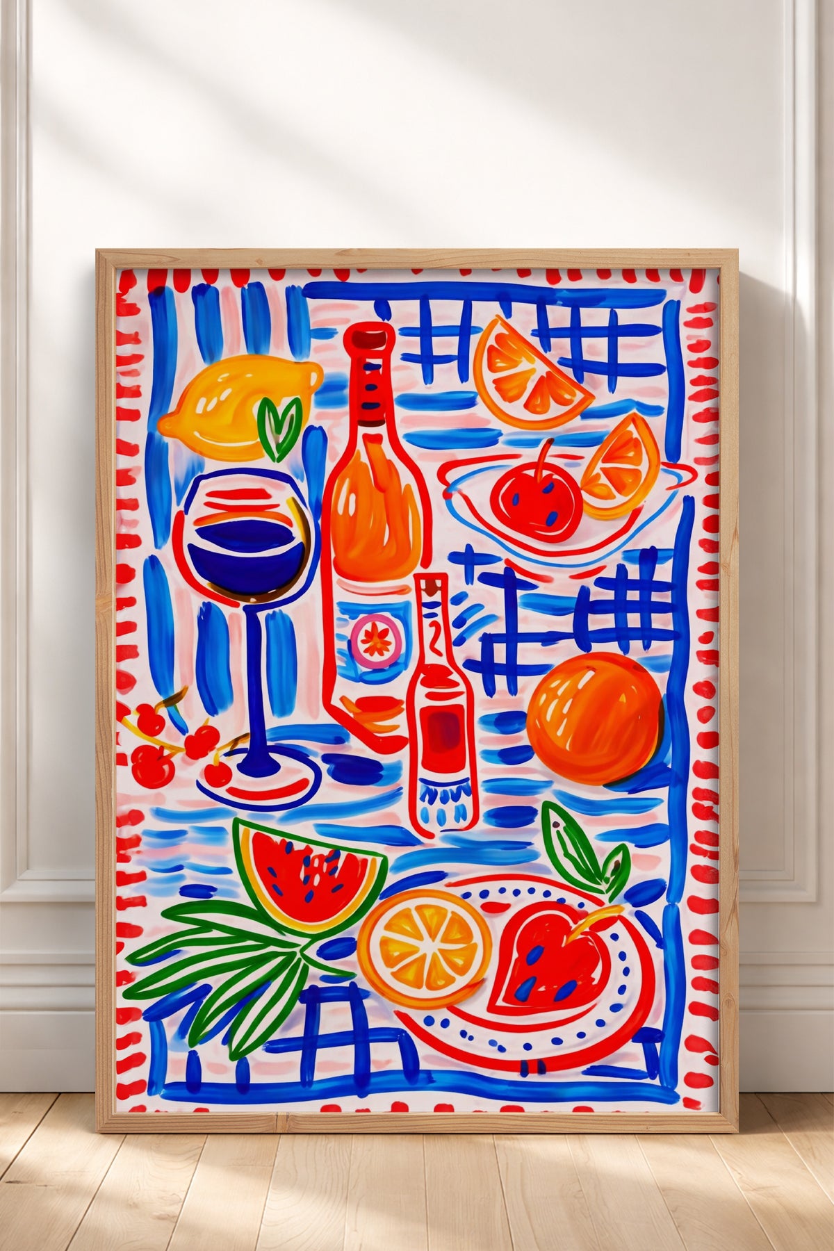 HOMEPACK Ahşap Çerçeveli Tablo Çerçeveli Poster Sanatsal Modern Duvar Dekoru BEK-8379