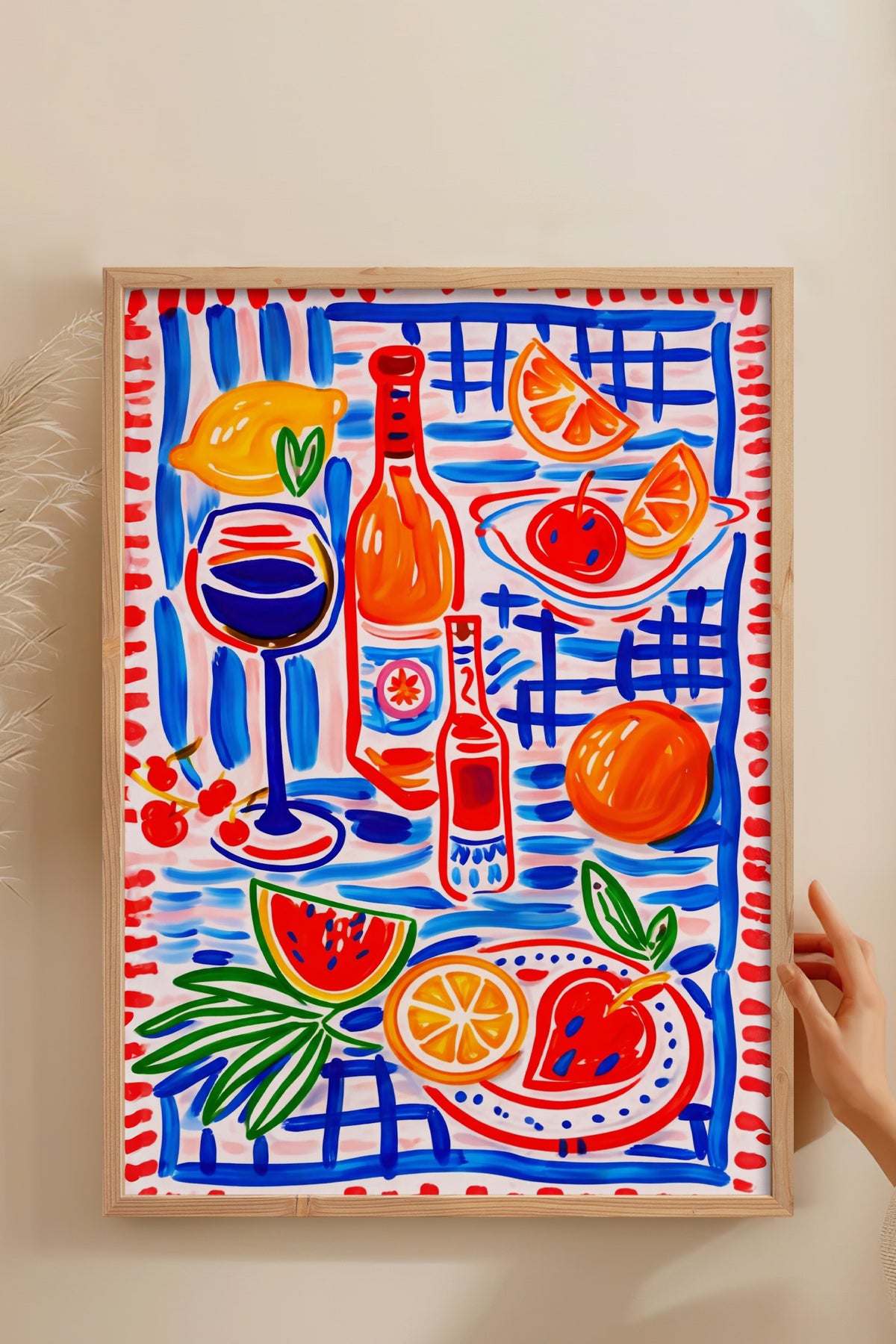 HOMEPACK Ahşap Çerçeveli Tablo Çerçeveli Poster Sanatsal Modern Duvar Dekoru BEK-8379