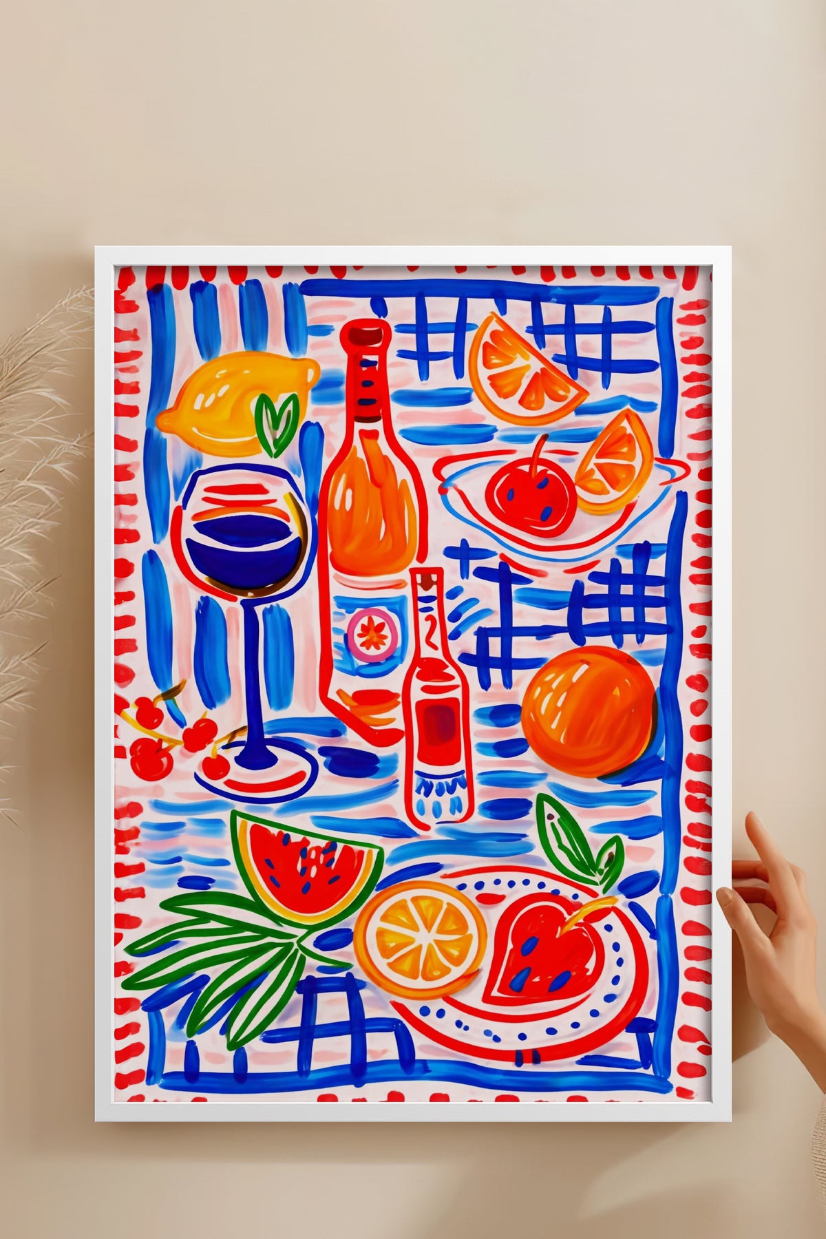 HOMEPACK Ahşap Çerçeveli Tablo Çerçeveli Poster Sanatsal Modern Duvar Dekoru BEK-8379
