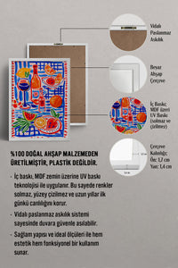 HOMEPACK Ahşap Çerçeveli Tablo Çerçeveli Poster Sanatsal Modern Duvar Dekoru BEK-8379