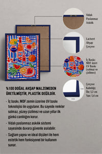 HOMEPACK Ahşap Çerçeveli Tablo Çerçeveli Poster Sanatsal Modern Duvar Dekoru BEK-8379