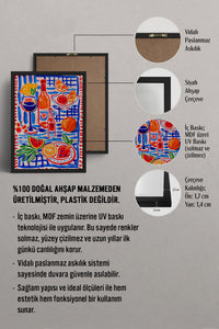 HOMEPACK Ahşap Çerçeveli Tablo Çerçeveli Poster Sanatsal Modern Duvar Dekoru BEK-8379