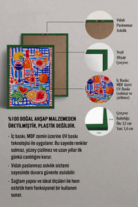 HOMEPACK Ahşap Çerçeveli Tablo Çerçeveli Poster Sanatsal Modern Duvar Dekoru BEK-8379