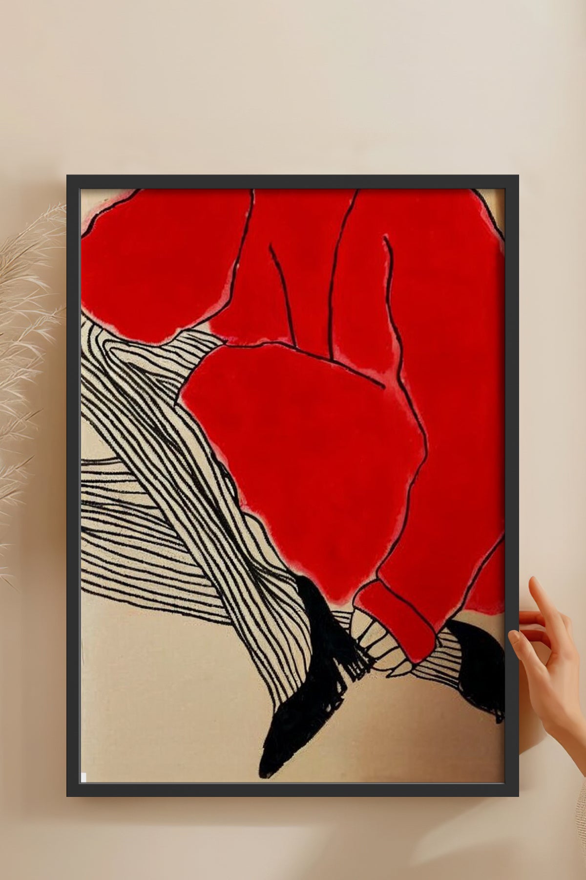HOMEPACK Ahşap Çerçeveli Tablo Çerçeveli Poster Sanatsal Modern Duvar Dekoru BEK-8380